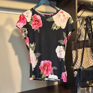 COPY - Floral Black Top